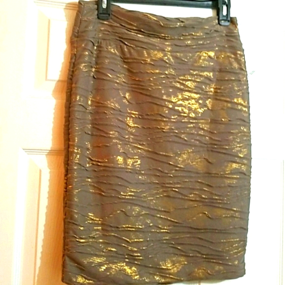Nwt brat Starr taupe Shimmer skirt